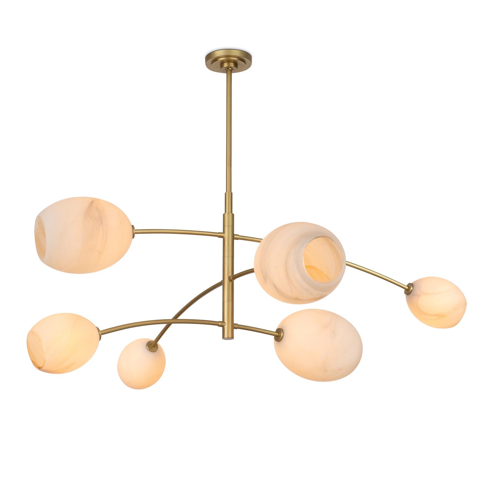 【激レア】ハリウッド スタジオライト Bardwell ＆ McAlister Artemis Chandelier (Natural Brass with Alabaster Glass) | Regina